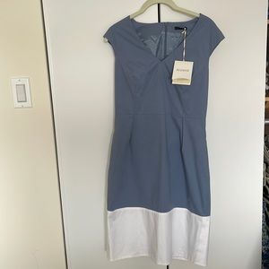 NWT Peserico sky blue sleeveless dress